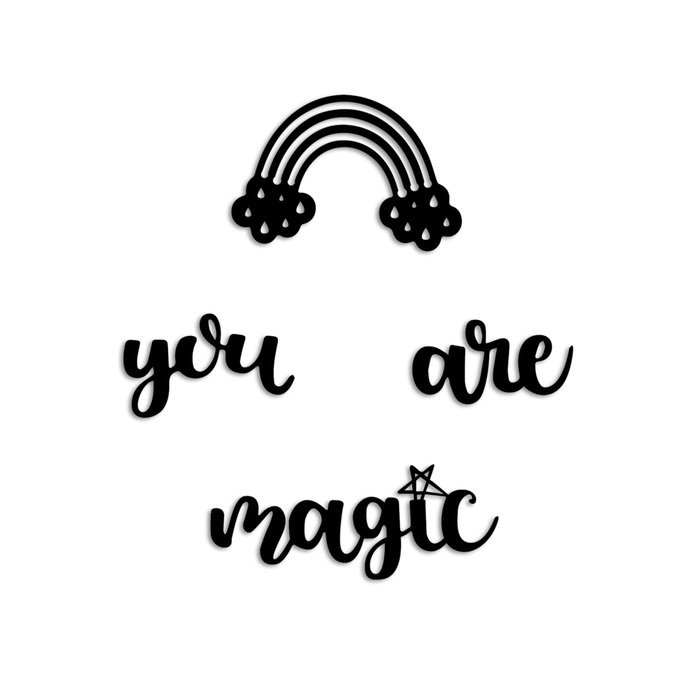 Wallity You're Magic Escultura de Pared de Metal Negra Wallity You're Magic Escultura de Pared de Metal Negra